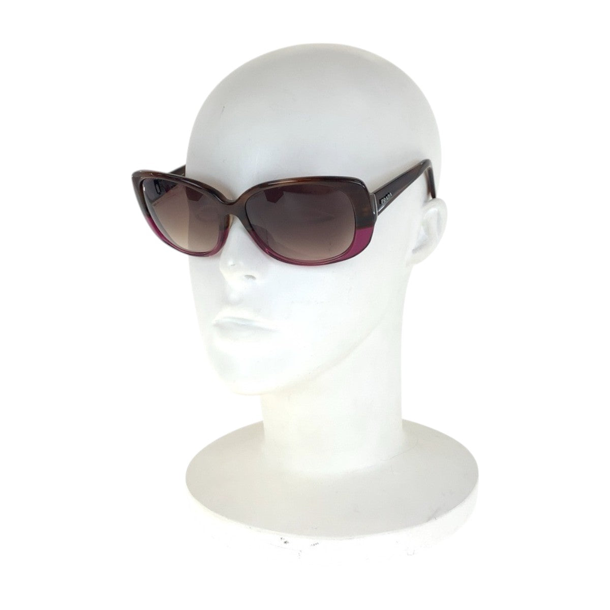 14134
PRADA プラダ ブラウン パープル シルバー金具 プラスチック OPR 200S 59◻︎17 ZY06S1 130 サングラス 男女兼用 ウェリントン  レディース