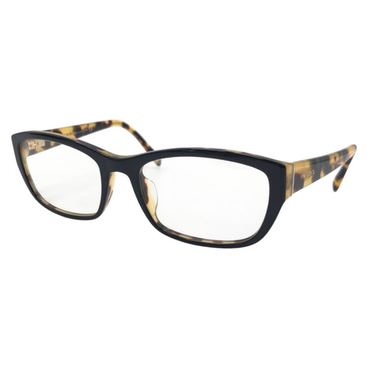 14136
PRADA プラダ ブラック 黒 イエロー プラスチック YPR 180-R 5418 NA1-101 135 メガネ メガネフレーム  レディース