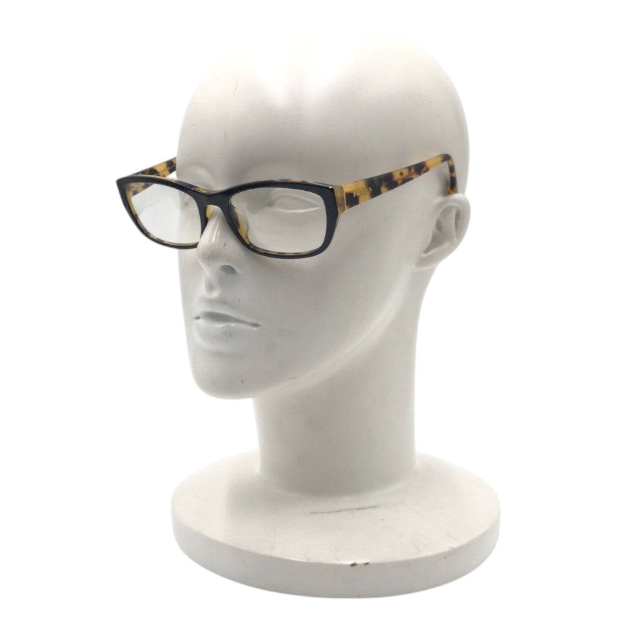 14136
PRADA プラダ ブラック 黒 イエロー プラスチック YPR 180-R 5418 NA1-101 135 メガネ メガネフレーム  レディース