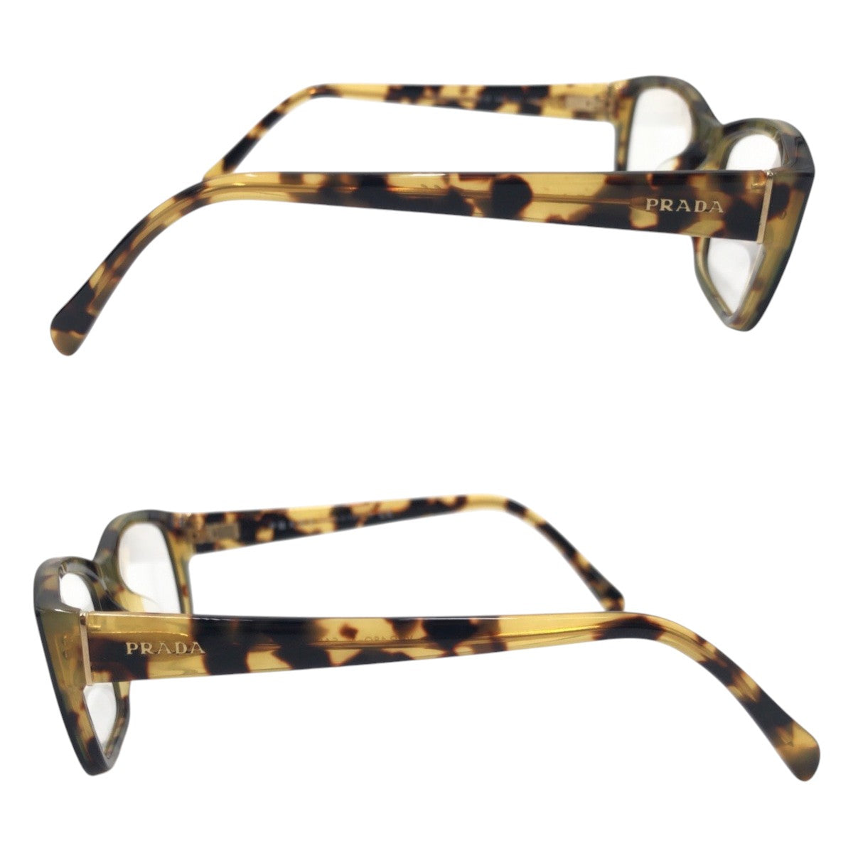 14136
PRADA プラダ ブラック 黒 イエロー プラスチック YPR 180-R 5418 NA1-101 135 メガネ メガネフレーム  レディース