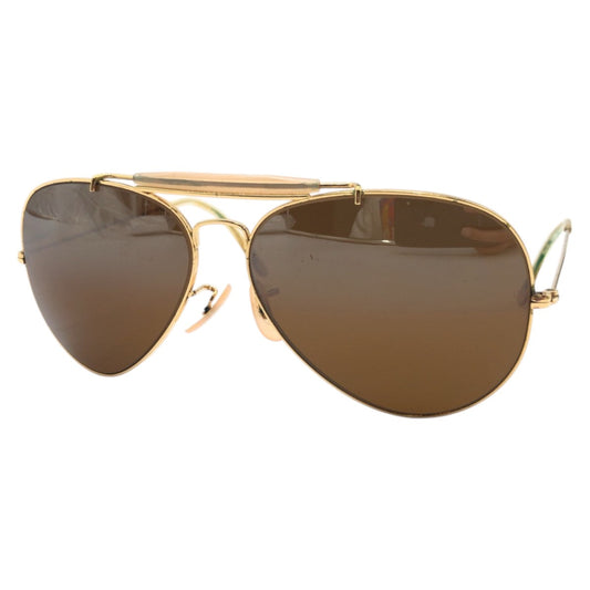 Ray-Ban レイバン ヴィンテージ B&L ボシュロム RAY-BAN U.S.A アビエーター ブラウン ゴールド メタル サングラス ティアドロップ  メンズ