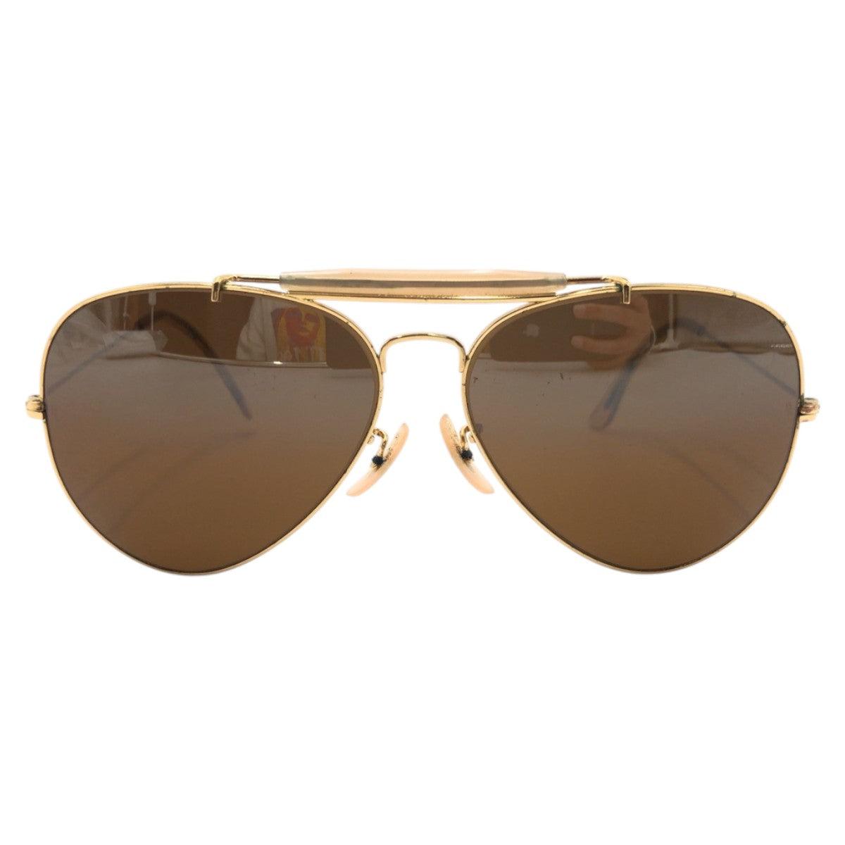 Ray-Ban レイバン ヴィンテージ B&L ボシュロム RAY-BAN U.S.A アビエーター ブラウン ゴールド メタル サングラス ティアドロップ  メンズ