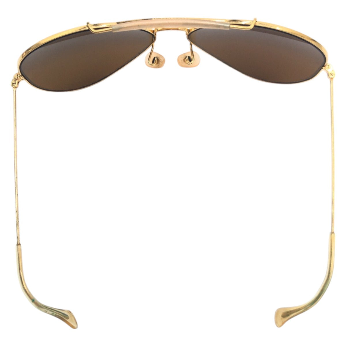 Ray-Ban レイバン ヴィンテージ B&L ボシュロム RAY-BAN U.S.A アビエーター ブラウン ゴールド メタル サングラス ティアドロップ  メンズ