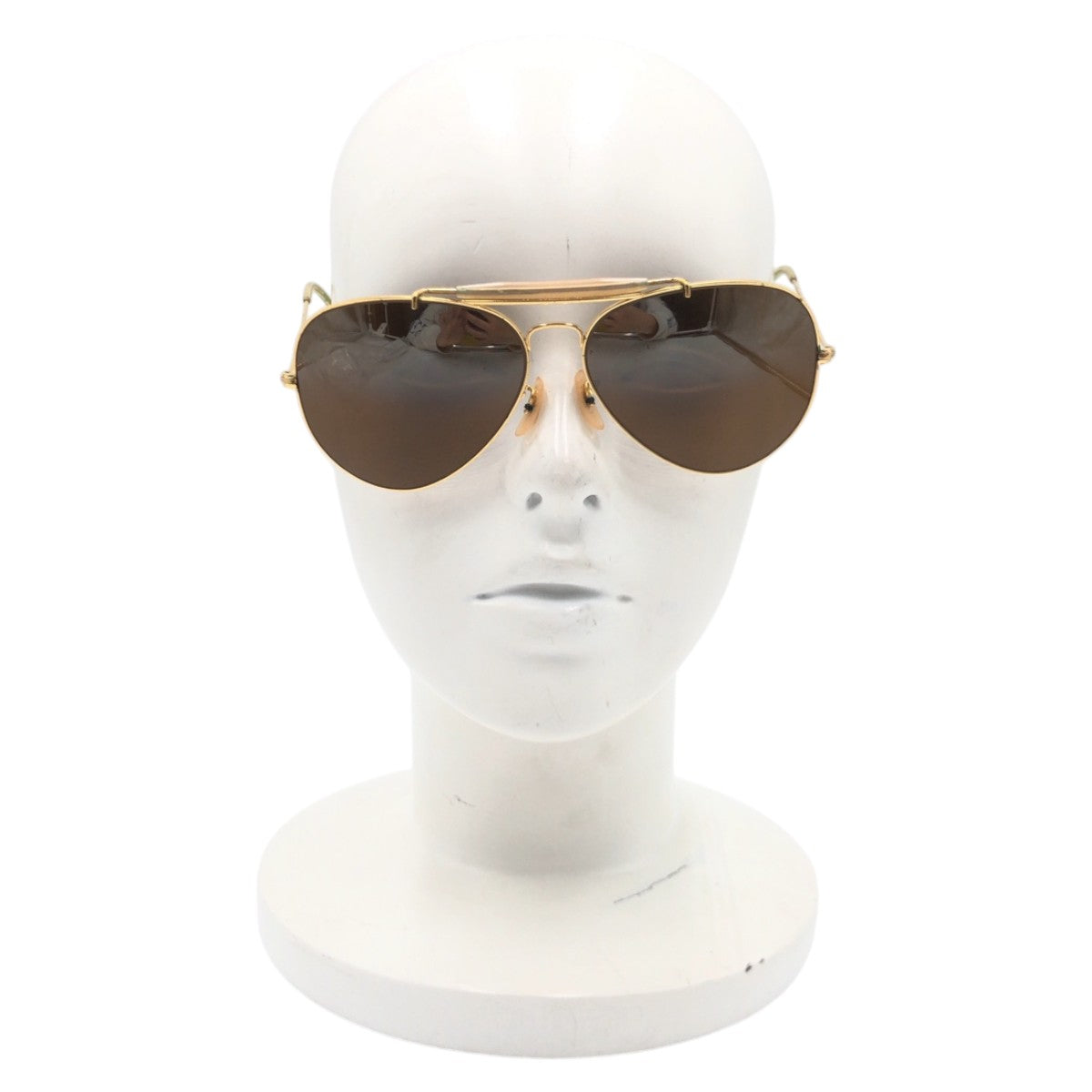 Ray-Ban レイバン ヴィンテージ B&L ボシュロム RAY-BAN U.S.A アビエーター ブラウン ゴールド メタル サングラス ティアドロップ  メンズ