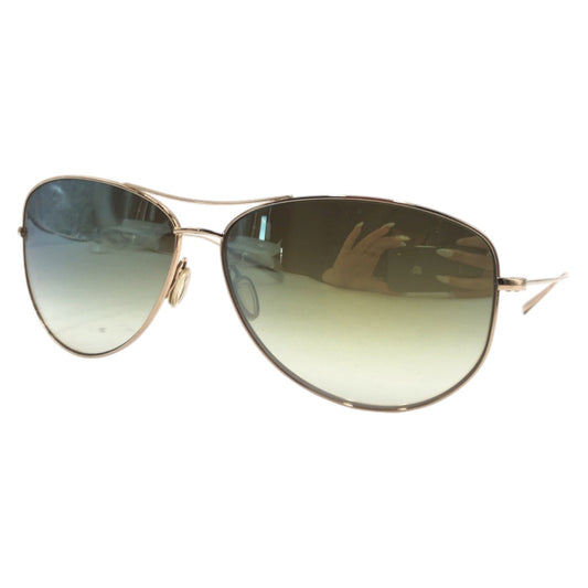 OLIVER PEOPLES Strummer Green Gold Metal 64◻︎13 135 Sunglasses Teardrop Men's
