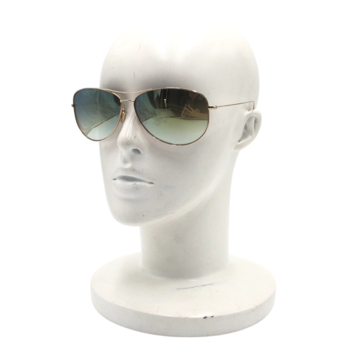 OLIVER PEOPLES Strummer Green Gold Metal 64◻︎13 135 Sunglasses Teardrop Men's