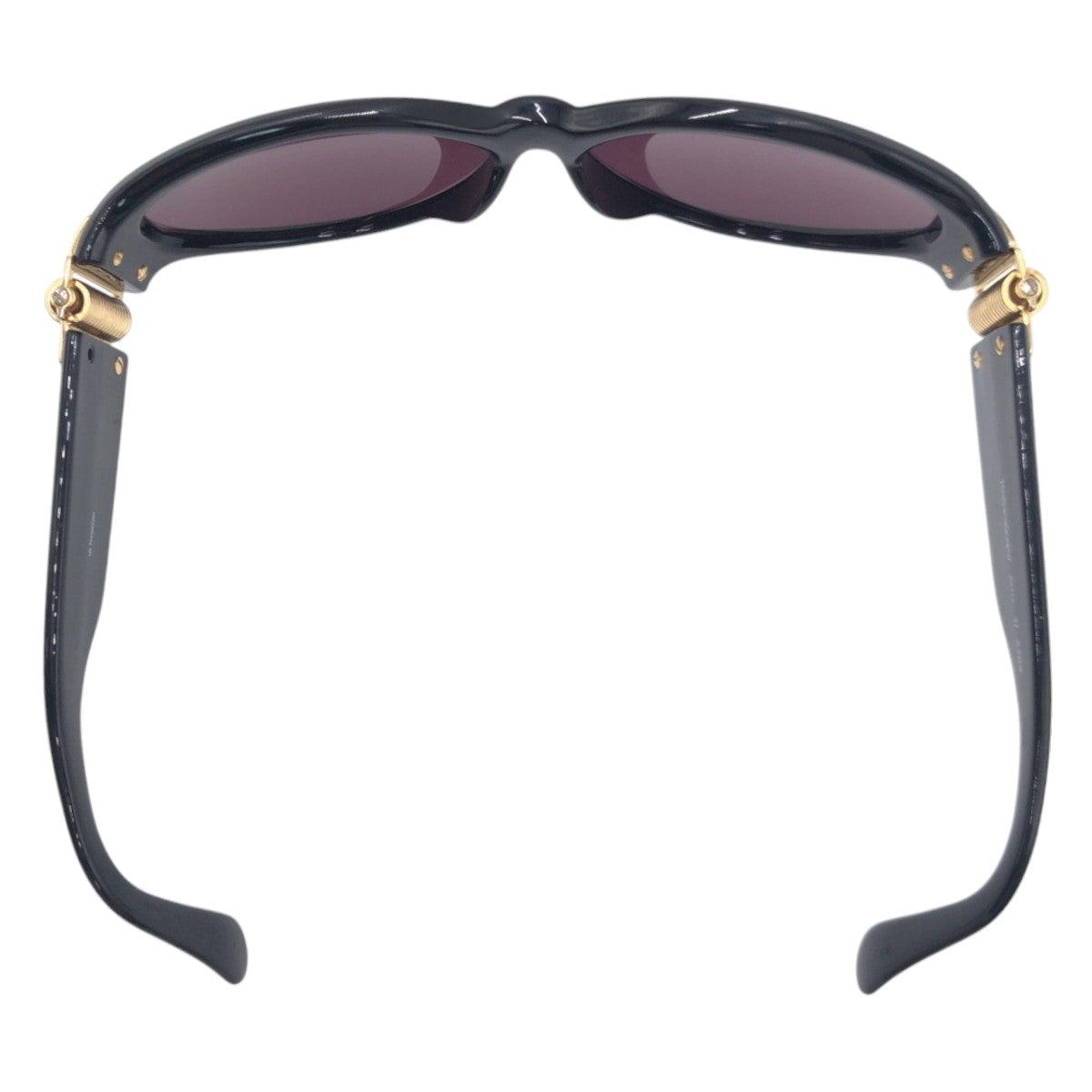 14137
YVES SAINT LAURENT イヴ サンローラン ヴィンテージ YSL ブラック 黒 パープル プラスチック 31-6509 サングラス オーバル レディース A13