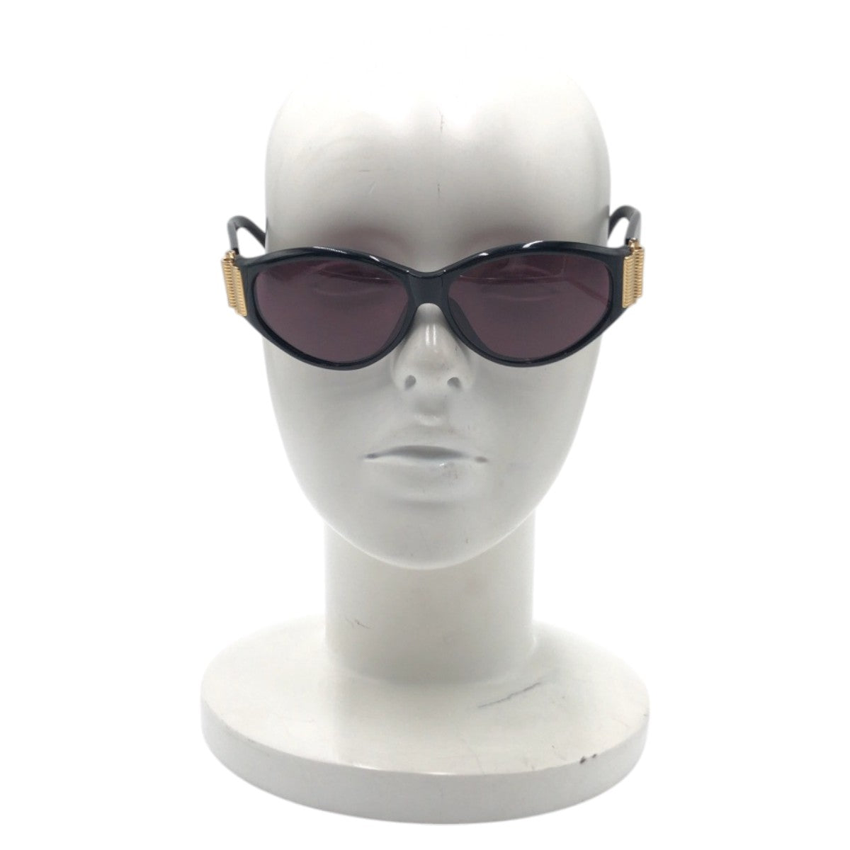 14137
YVES SAINT LAURENT イヴ サンローラン ヴィンテージ YSL ブラック 黒 パープル プラスチック 31-6509 サングラス オーバル レディース A13
