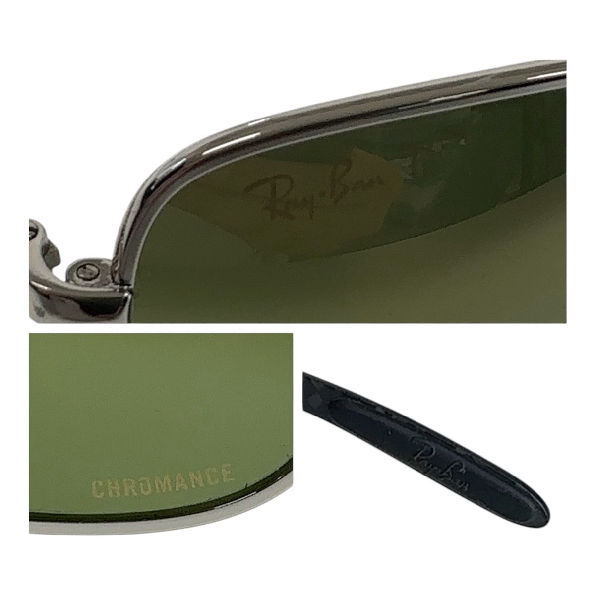 13576
Ray-Ban レイバン CHROMANCE グリーン シルバー金具 メタル / プラスチック RB 8322-CH 003/60 62□17 135 3P サングラス 偏光レンズ スクエア  メンズ