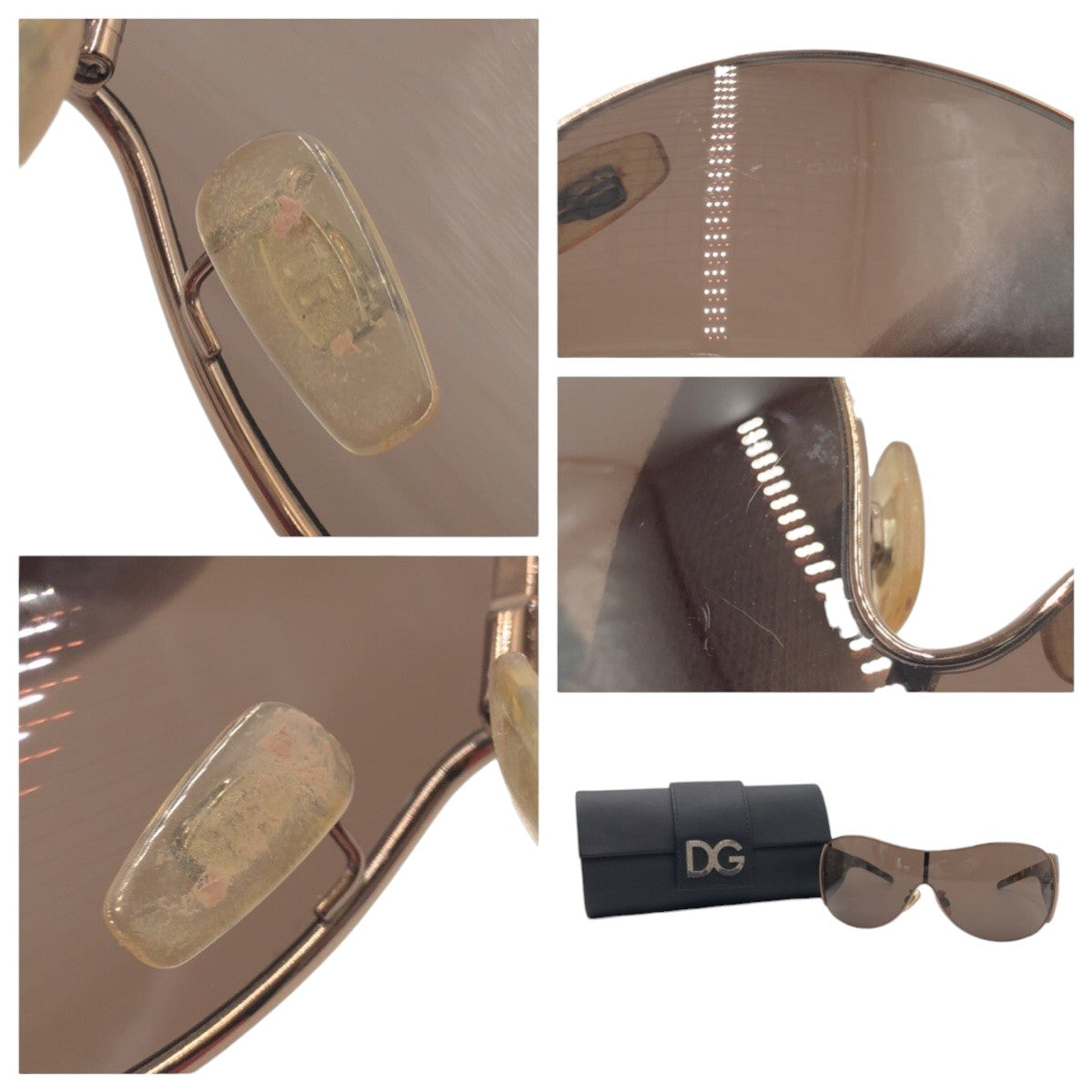 DOLCE&GABBANA ドルチェアンドガッバーナ ラインストーン ブラウン プラスチック DG2005 039/73 120 サングラス  レディース
