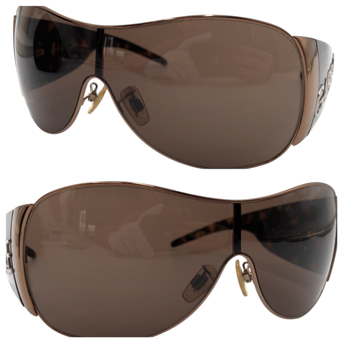 DOLCE&GABBANA ドルチェアンドガッバーナ ラインストーン ブラウン プラスチック DG2005 039/73 120 サングラス  レディース