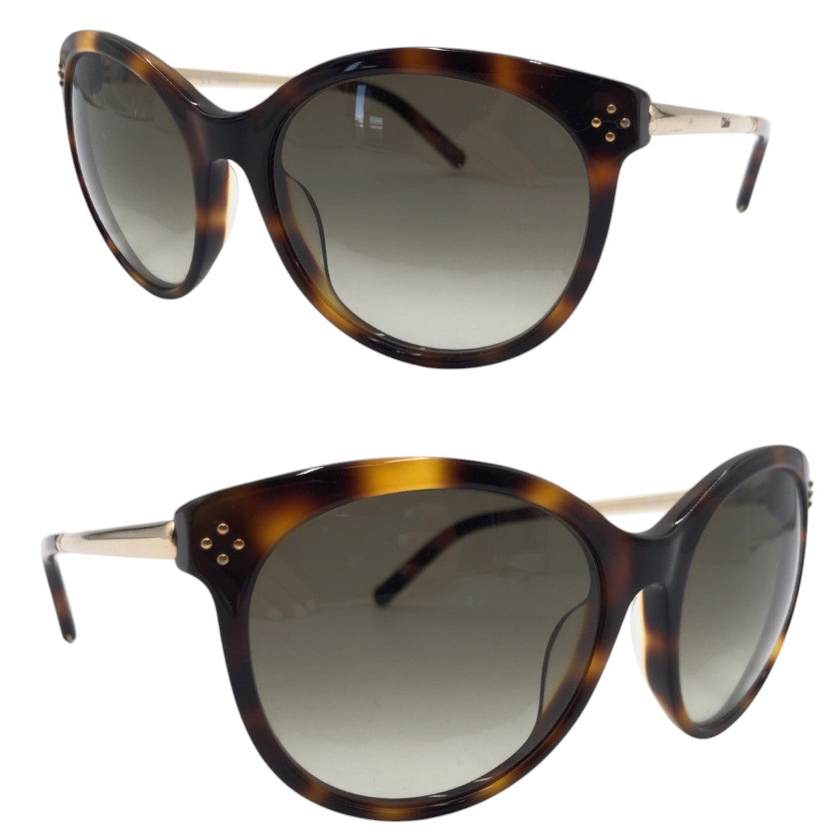 13579
Chloe クロエ ブラウン ゴールド プラスチック CE641 S 219 56□18 130 サングラス ラウンド  レディース