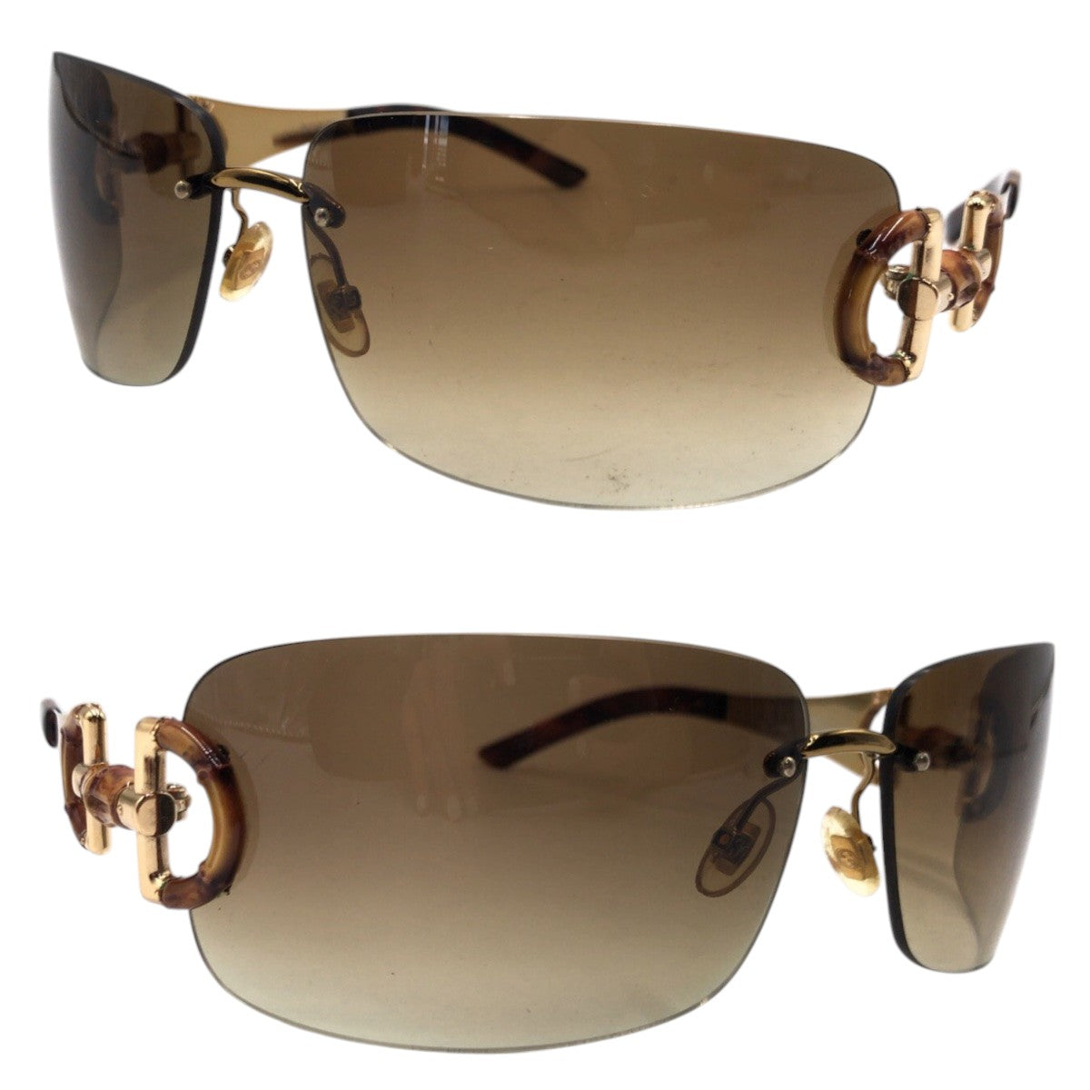 13580
GUCCI グッチ バンブー ホースビット ブラウンゴールド プラスチック / メタル GG 2801/S OUNIS 68□13 115 サングラス スクエア  レディース