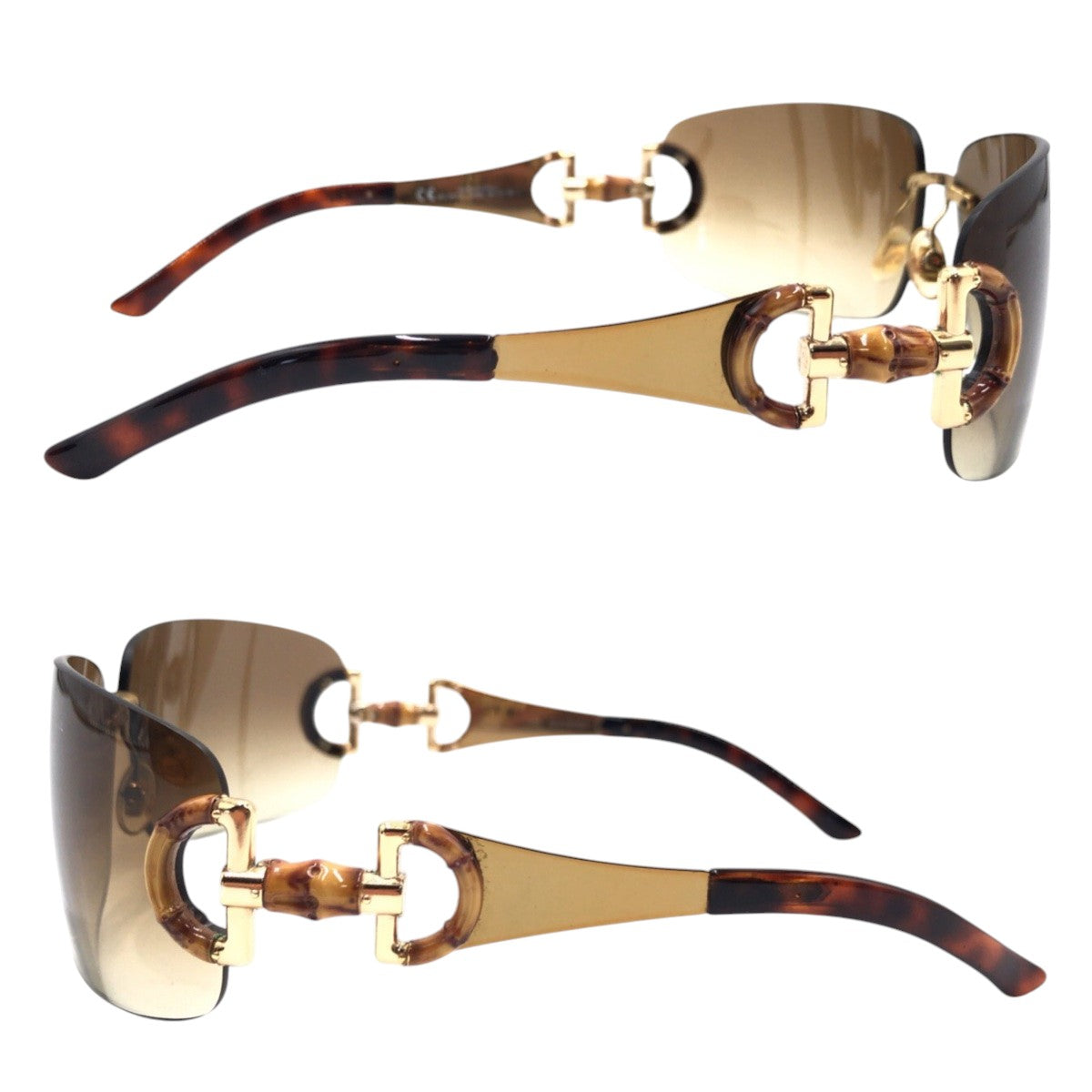 13580
GUCCI グッチ バンブー ホースビット ブラウンゴールド プラスチック / メタル GG 2801/S OUNIS 68□13 115 サングラス スクエア  レディース