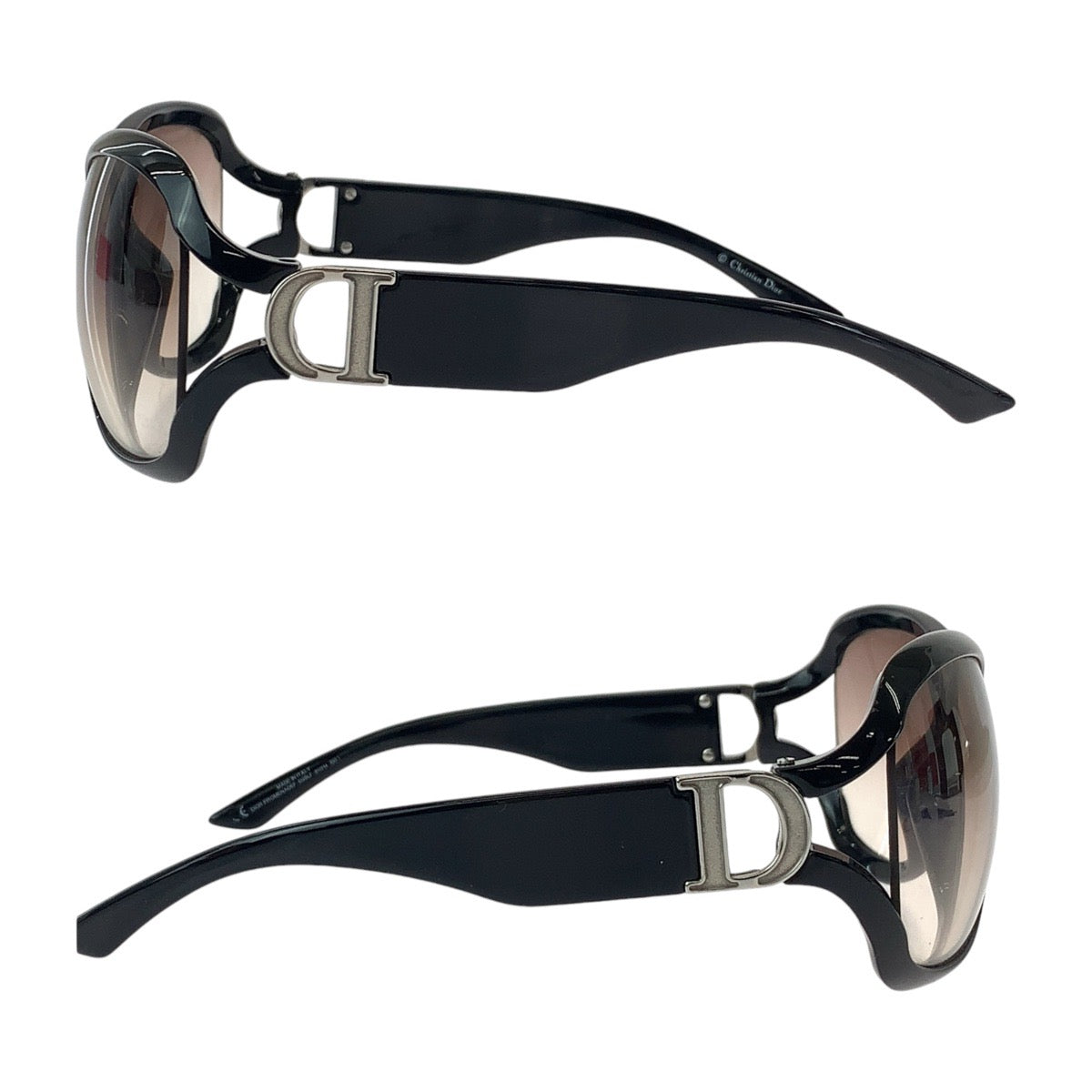 13581
Dior ディオール レンズグラデーション ブラウン ブラック シルバー金具 プラスチック D28LF 61□14 130 サングラス バタフライ  レディース