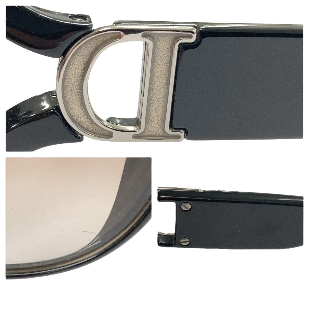 13581
Dior ディオール レンズグラデーション ブラウン ブラック シルバー金具 プラスチック D28LF 61□14 130 サングラス バタフライ  レディース