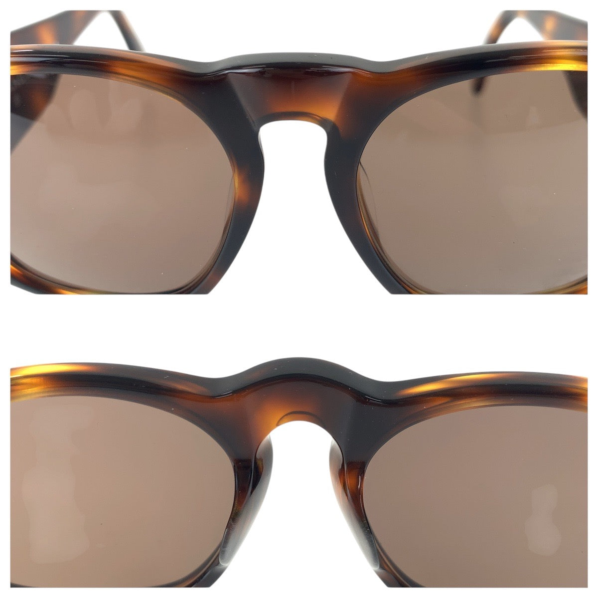 14142
CHANEL シャネル マーブル柄 ココマーク ブラウン ゴールド金具 プラスチック 01451 91235 サングラス 男女兼用 ウェリントン  レディース