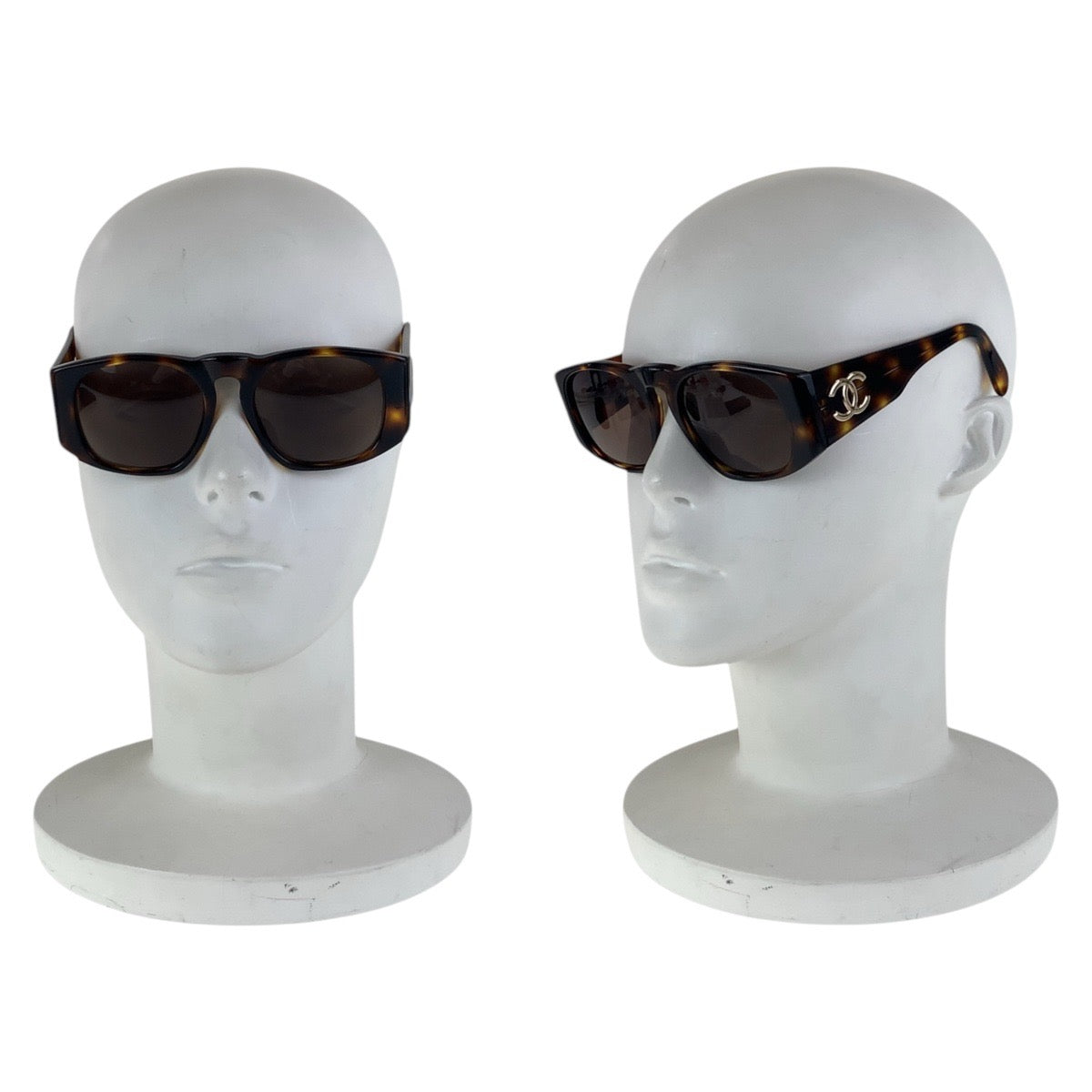 14142
CHANEL シャネル マーブル柄 ココマーク ブラウン ゴールド金具 プラスチック 01451 91235 サングラス 男女兼用 ウェリントン  レディース
