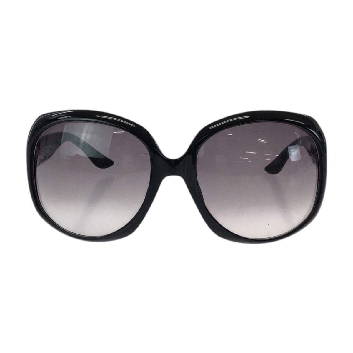 13583
Dior ディオール レンズグラデーション ブラック 黒 シルバー金具 プラスチック GLOSSY1 584LF 62□20 125 サングラス バタフライ  レディース