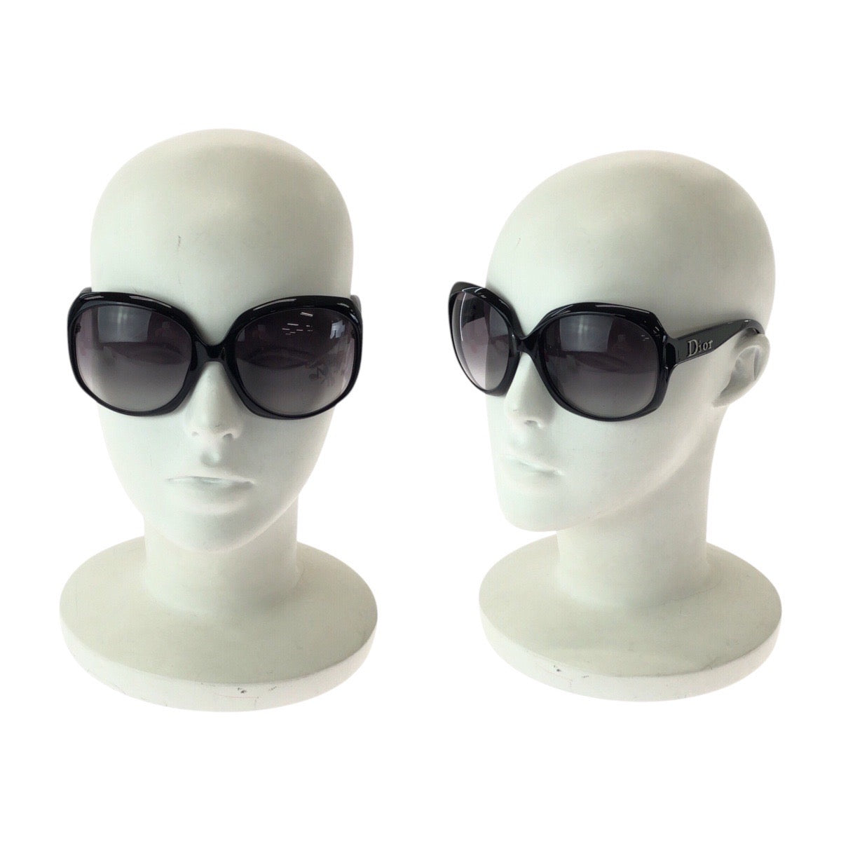 13583
Dior ディオール レンズグラデーション ブラック 黒 シルバー金具 プラスチック GLOSSY1 584LF 62□20 125 サングラス バタフライ  レディース