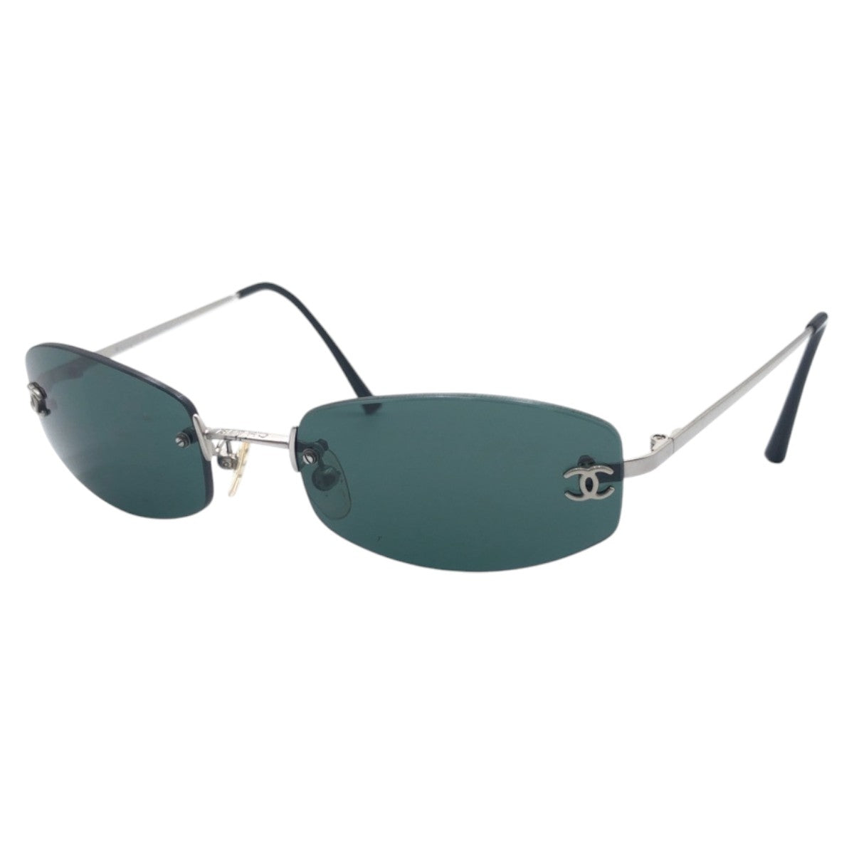 CHANEL シャネル ココマーク ブラック 黒 シルバー メタル 4002 c.103/71 54◻︎19 130 サングラス スクエア  レディース