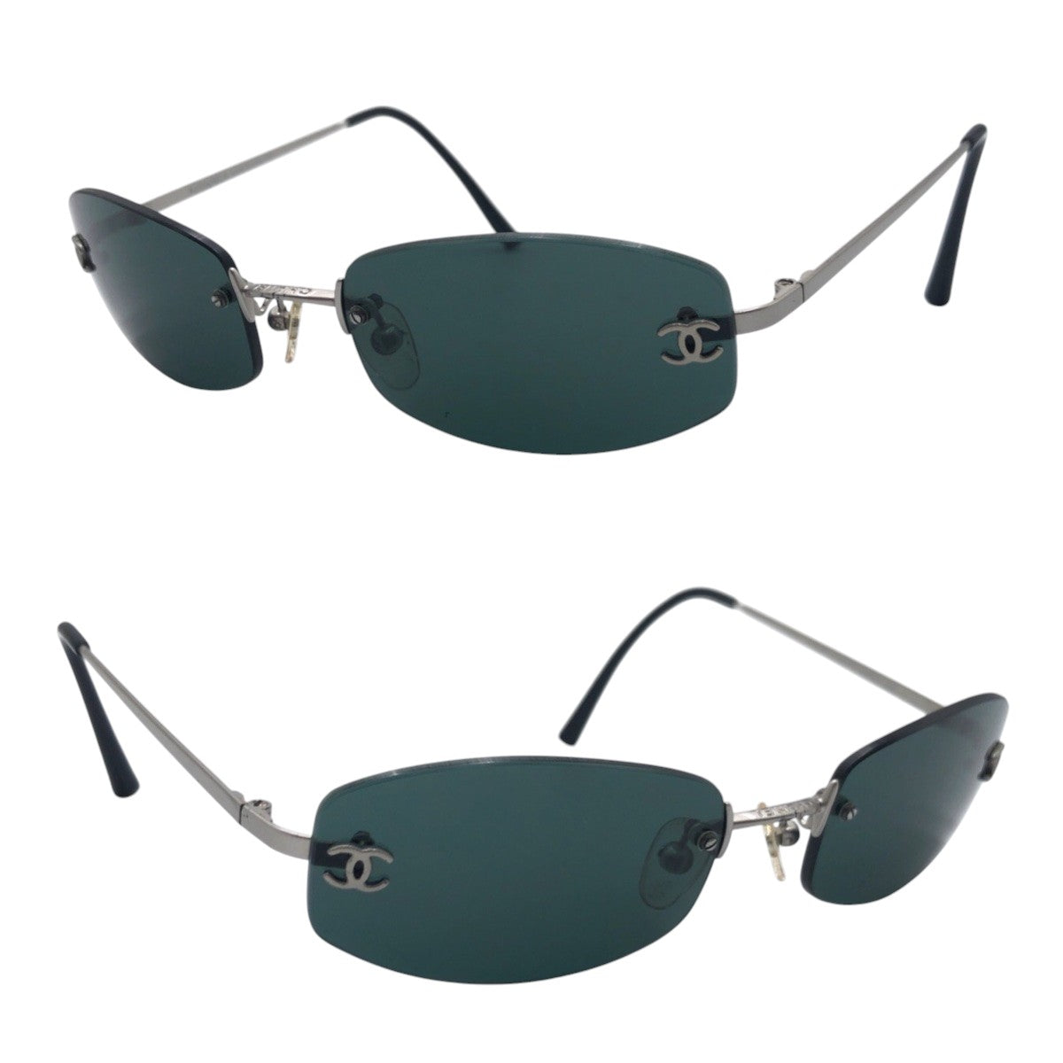 CHANEL シャネル ココマーク ブラック 黒 シルバー メタル 4002 c.103/71 54◻︎19 130 サングラス スクエア  レディース