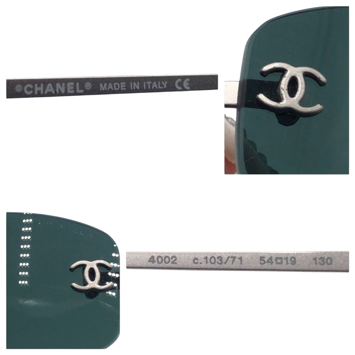 CHANEL シャネル ココマーク ブラック 黒 シルバー メタル 4002 c.103/71 54◻︎19 130 サングラス スクエア  レディース
