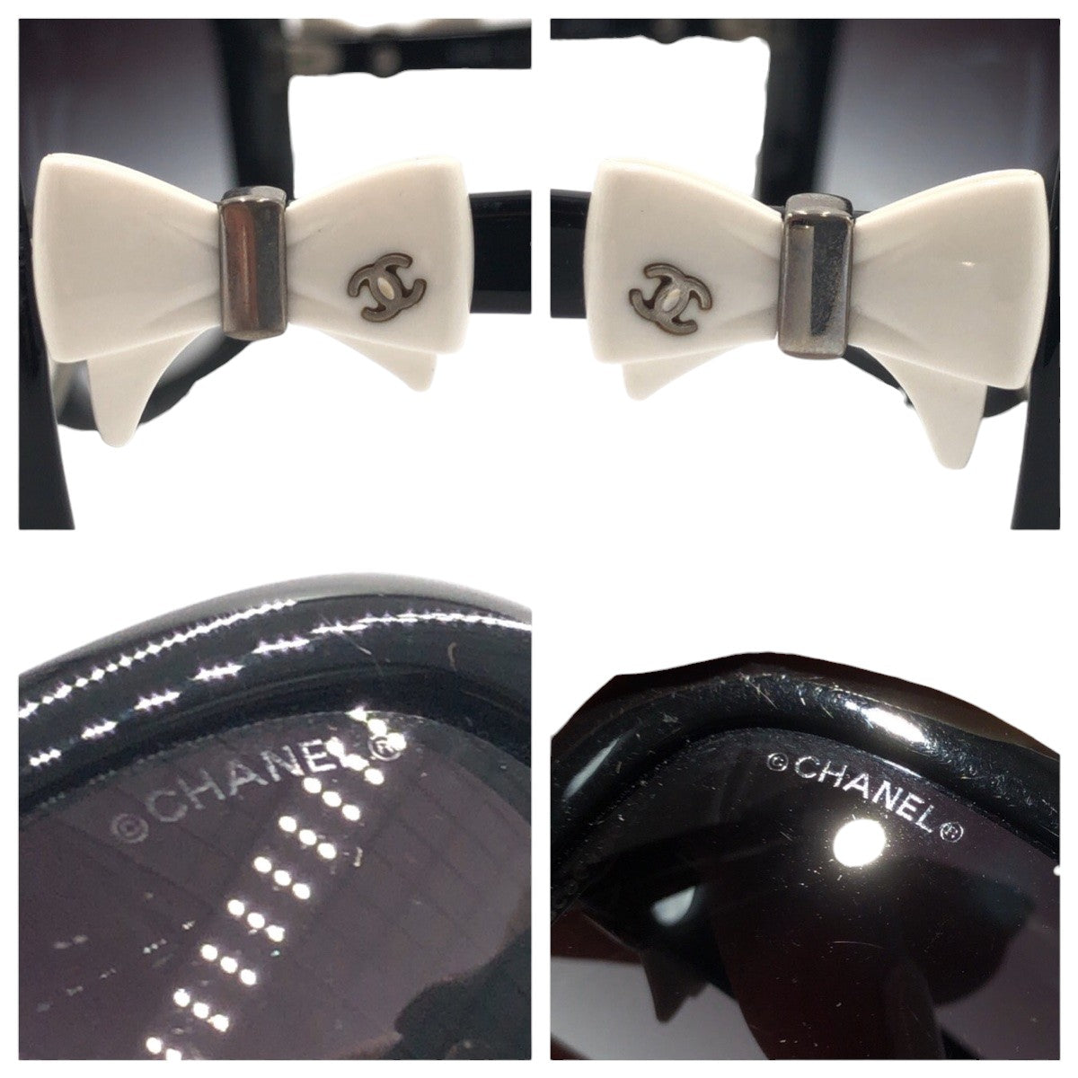 13585
CHANEL シャネル ココマーク リボン ブラック 黒 プラスチック RAP4829AA 135 RC001 サングラス オーバル  レディース