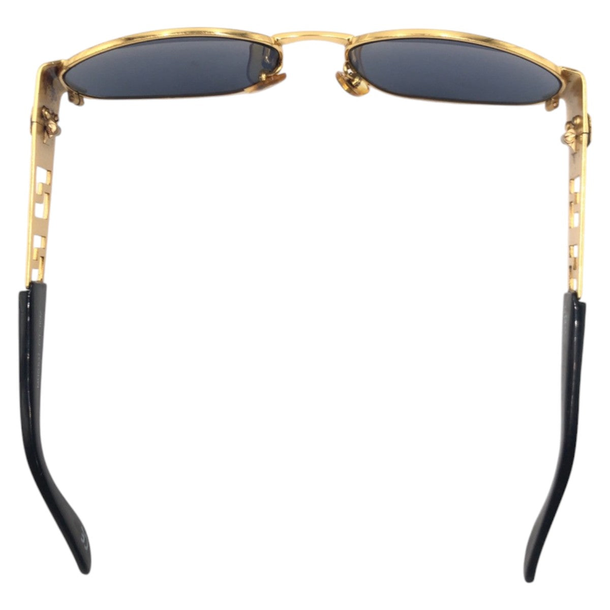 Gianni Versace ジャンニ ヴェルサーチ ヴィンテージ メデューサ ゴールド ブラック 黒 メタル MOD S37 サングラス 男女兼用 オーバル  メンズ