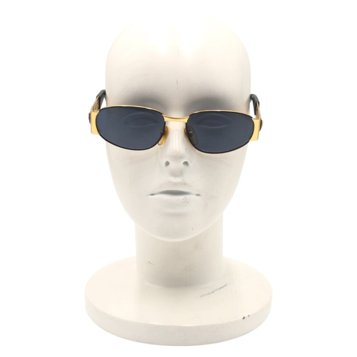 Gianni Versace ジャンニ ヴェルサーチ ヴィンテージ メデューサ ゴールド ブラック 黒 メタル MOD S37 サングラス 男女兼用 オーバル  メンズ