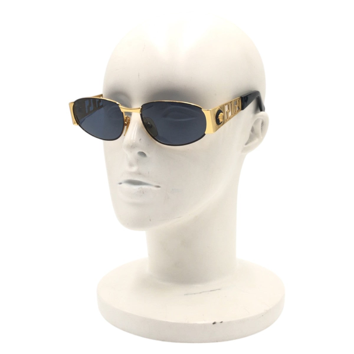 Gianni Versace ジャンニ ヴェルサーチ ヴィンテージ メデューサ ゴールド ブラック 黒 メタル MOD S37 サングラス 男女兼用 オーバル  メンズ