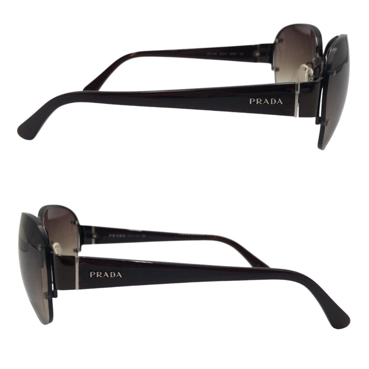 PRADA Prada Brown Black Plastic JP0291 565 SPR 640 6314 1B16SS1 Sunglasses Unisex Round Men's