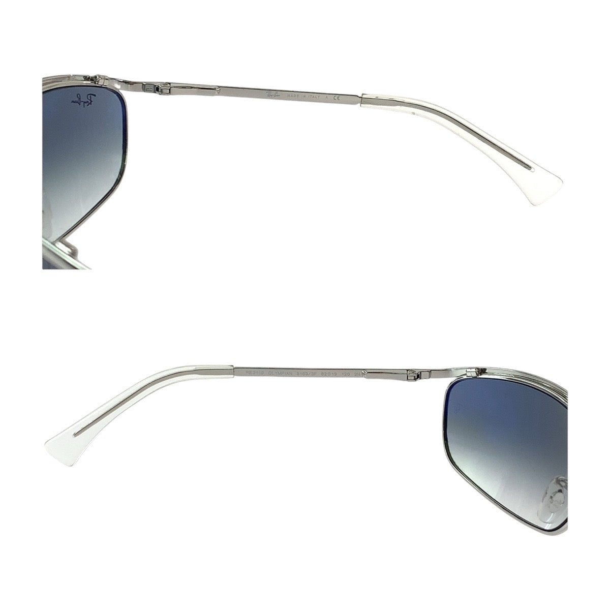 Ray-Ban Olympian Blue Silver Hardware Glass/Metal 9163/3F 62□19 120 2N Sunglasses Square Men's