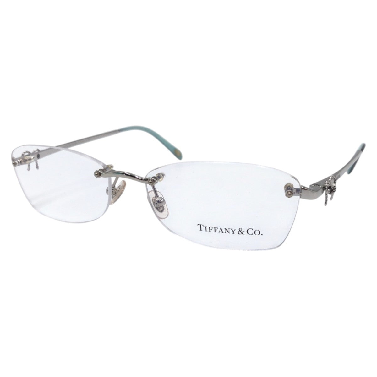 13588
TIFFANY&Co. ティファニー リボン フレームレス シルバー メタル TF1101 6047 55□15 140 メガネ サングラス フレーム  レディース