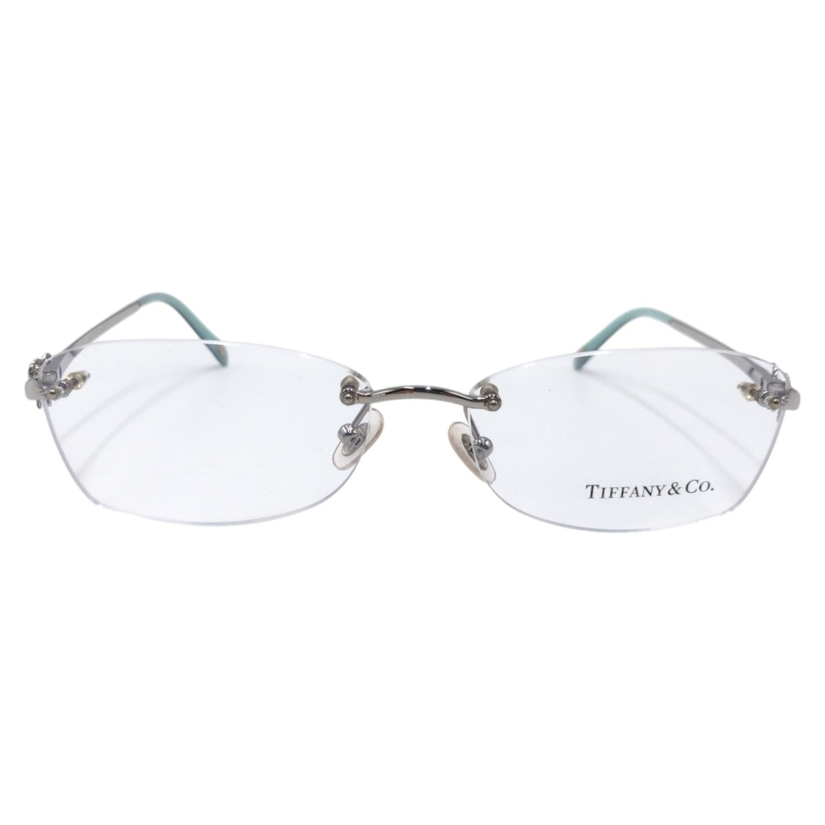 13588
TIFFANY&Co. ティファニー リボン フレームレス シルバー メタル TF1101 6047 55□15 140 メガネ サングラス フレーム  レディース
