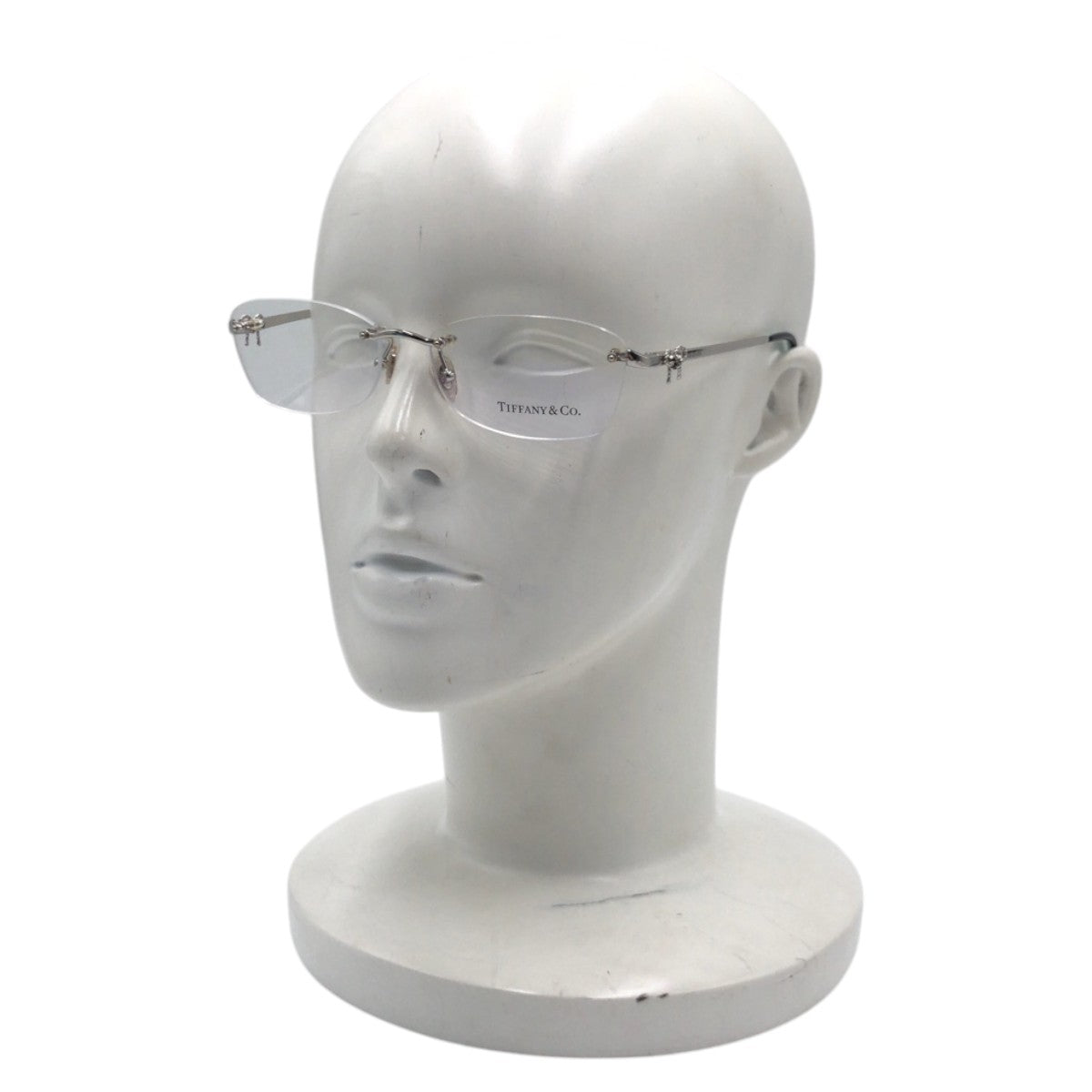 13588
TIFFANY&Co. ティファニー リボン フレームレス シルバー メタル TF1101 6047 55□15 140 メガネ サングラス フレーム  レディース