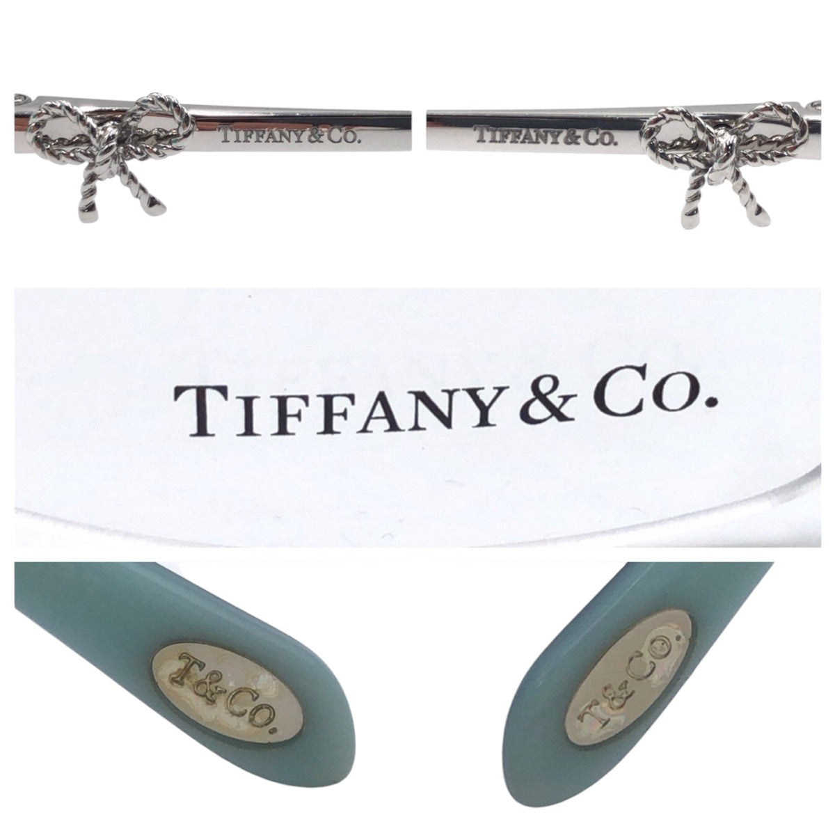 13588
TIFFANY&Co. ティファニー リボン フレームレス シルバー メタル TF1101 6047 55□15 140 メガネ サングラス フレーム  レディース
