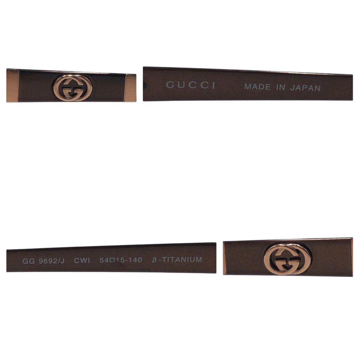 GUCCI グッチ GGロゴ ブラウン メタル GG9692/J CWI 54◻︎15 140 メガネフレーム サングラス スクエア  メンズ
