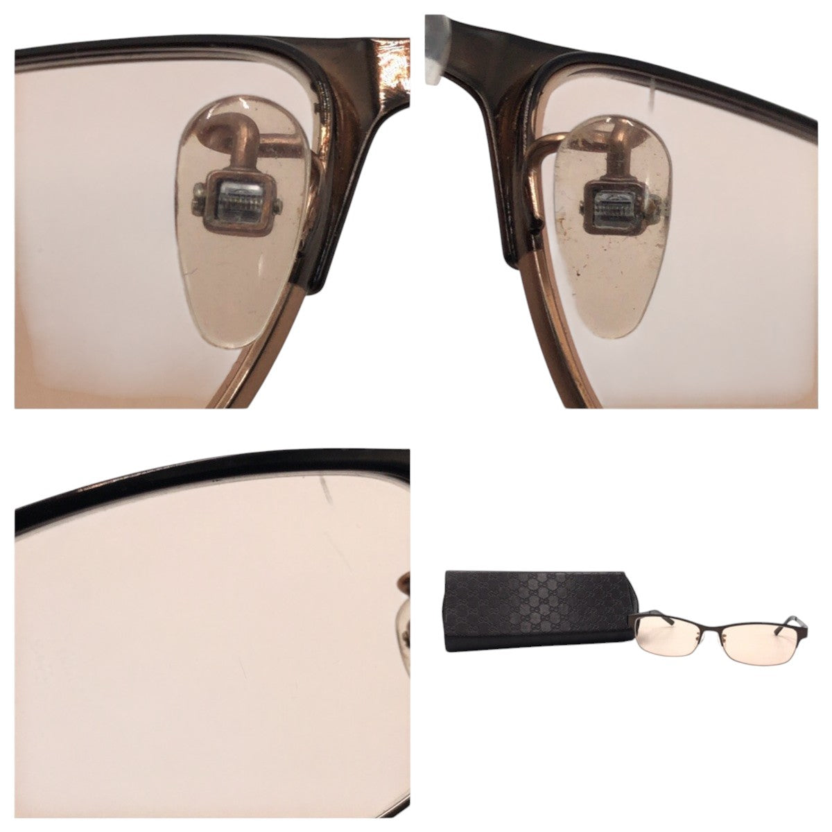 GUCCI グッチ GGロゴ ブラウン メタル GG9692/J CWI 54◻︎15 140 メガネフレーム サングラス スクエア  メンズ