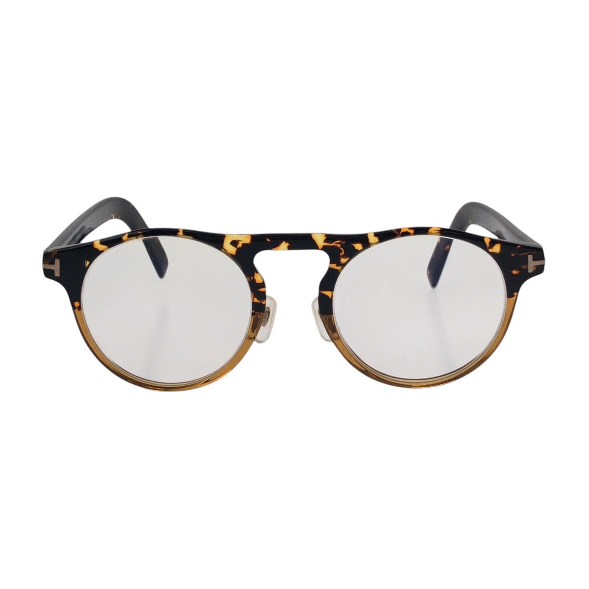 13589
TOM FORD トムフォード イエローハバナ クリアブラウン プラスチック TF5628 F-B 055 49□21 145 0 サングラス ラウンド  メンズ