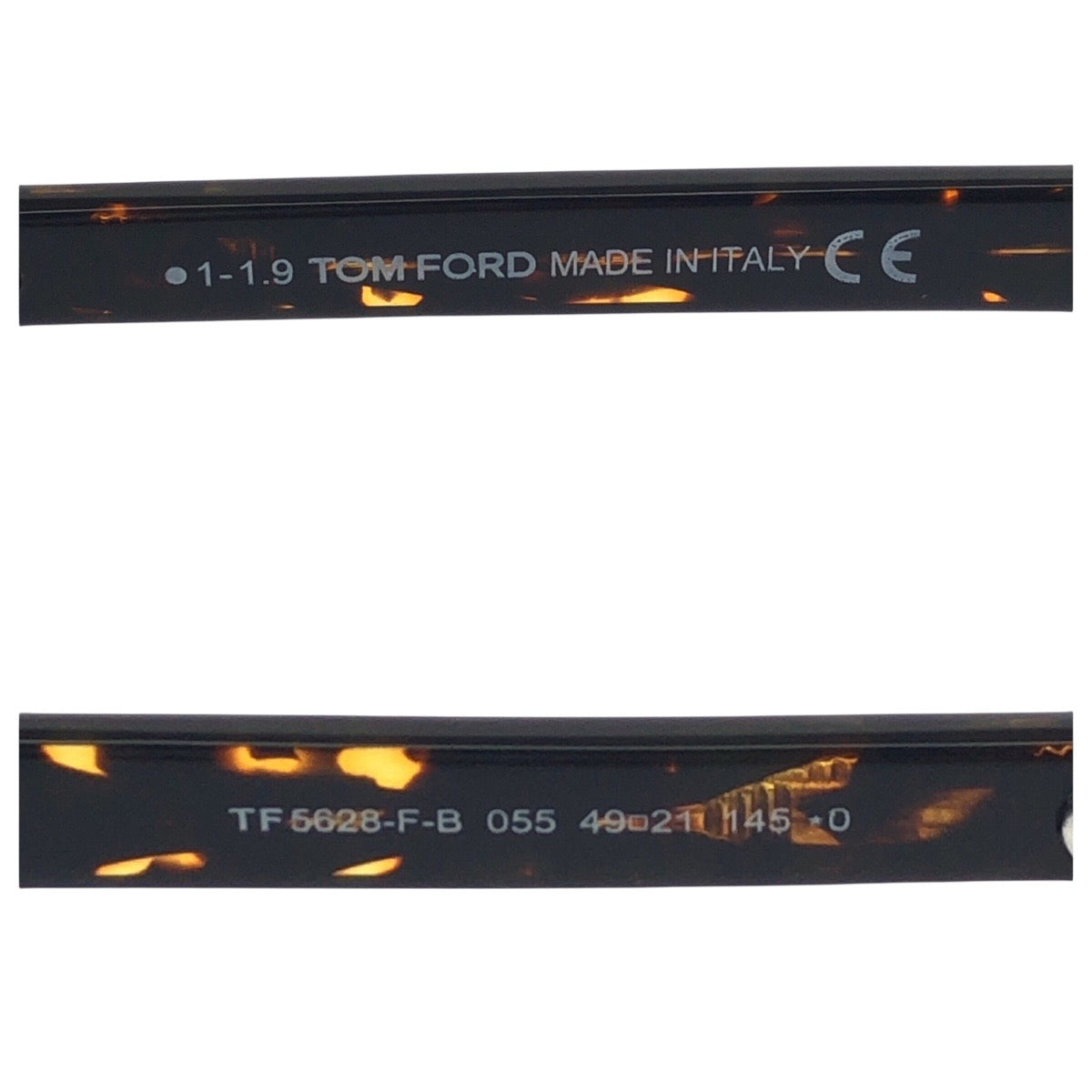 13589
TOM FORD トムフォード イエローハバナ クリアブラウン プラスチック TF5628 F-B 055 49□21 145 0 サングラス ラウンド  メンズ
