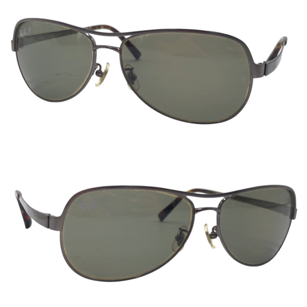 Ray-Ban Brown Metal RB8047 050/9A 60□14 140 Sunglasses Teardrop Men's