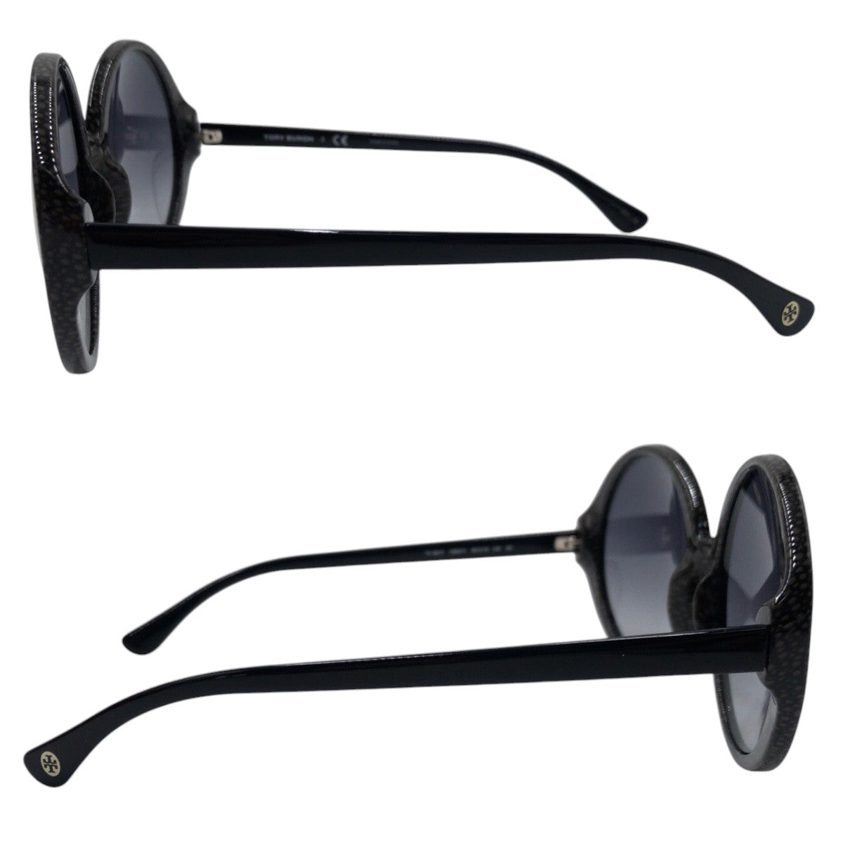 Tory Burch トリーバーチ 水玉 ブラック 黒 グレー プラスチック TY9017 1083/11 60□19 140 3N サングラス オーバル  レディース