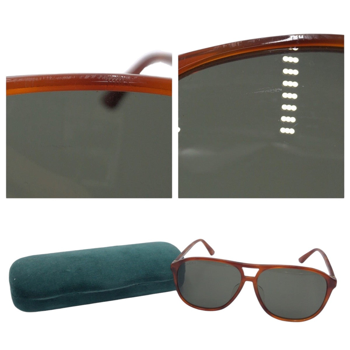 GUCCI グッチ ブラウン プラスチック GG0016 SA 004 59□13 145 サングラス ティアドロップ  メンズ