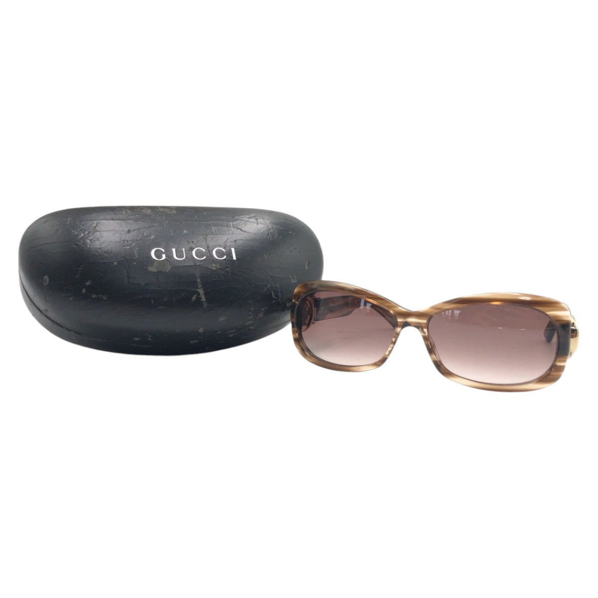GUCCI グッチ ベルトモチーフ ブラウン ゴールド プラスチック GG2983/S RDAQ02 58◻︎14 120 サングラス 男女兼用 スクエア  メンズ