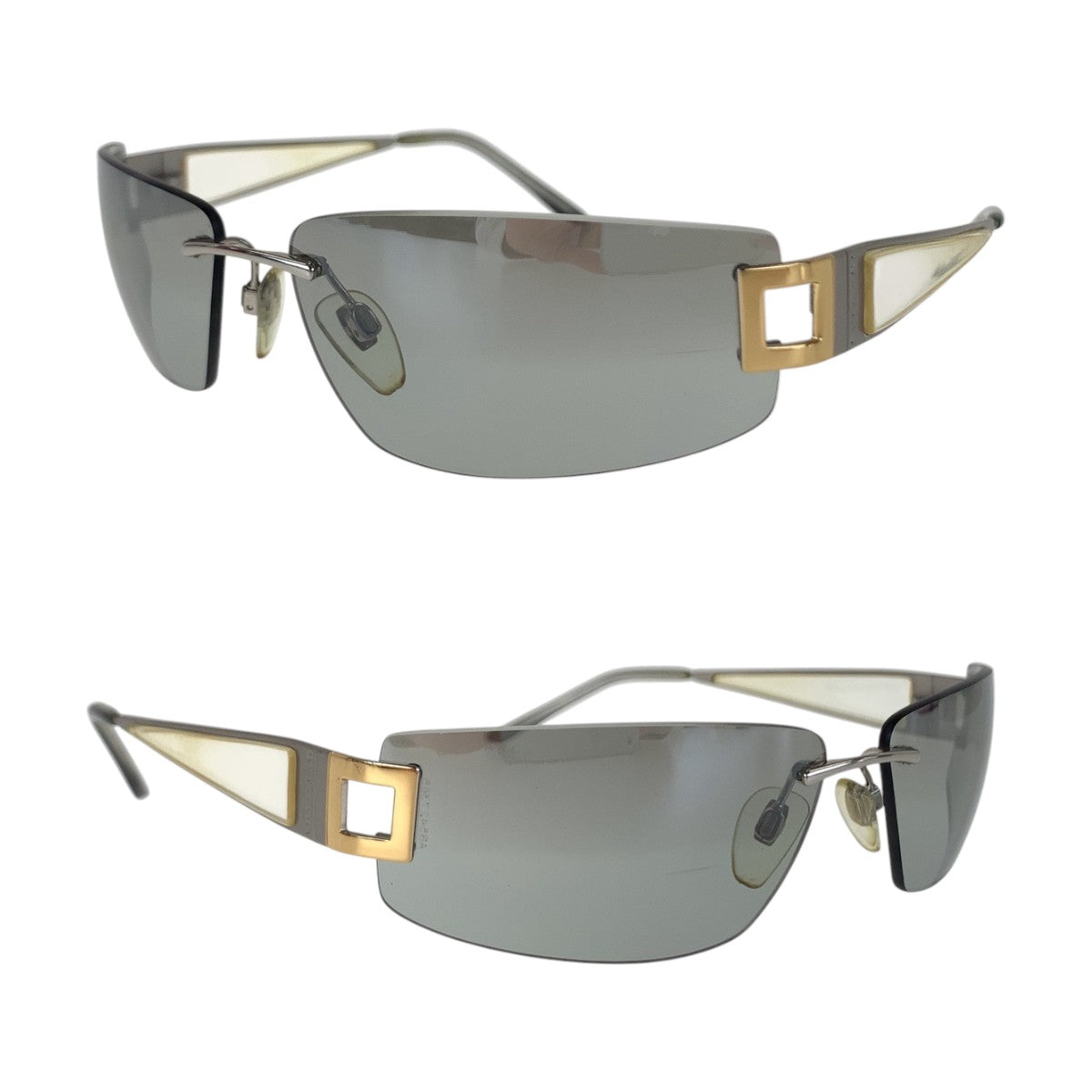14148
BVLGARI ブルガリ グレー シルバー メタル AB5427365 サングラス スクエア  メンズ