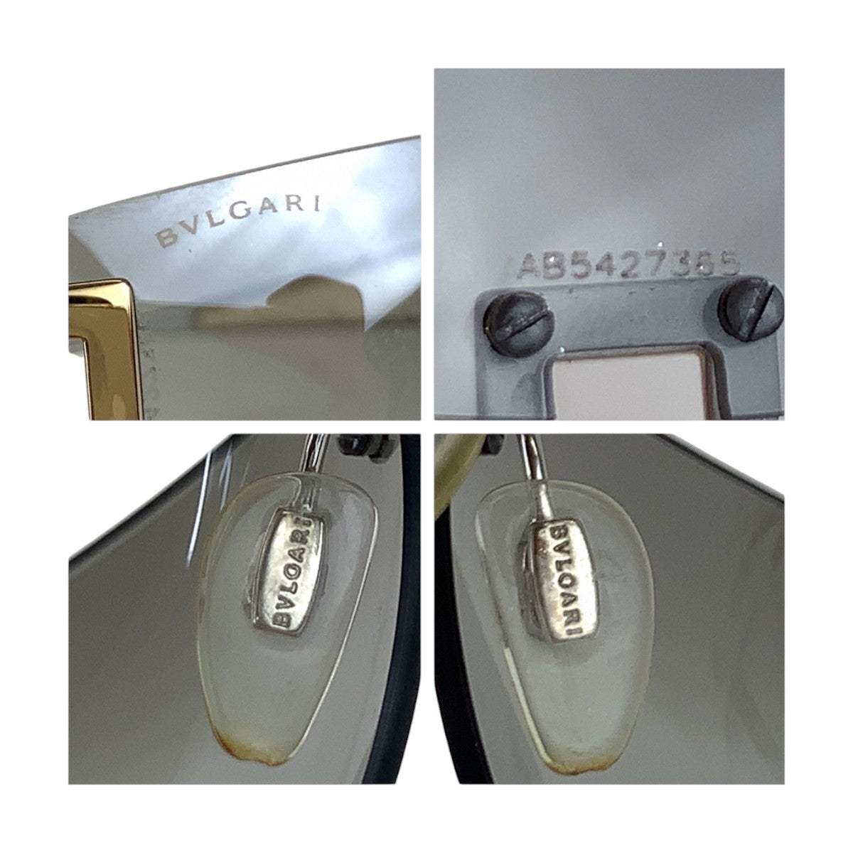 14148
BVLGARI ブルガリ グレー シルバー メタル AB5427365 サングラス スクエア  メンズ