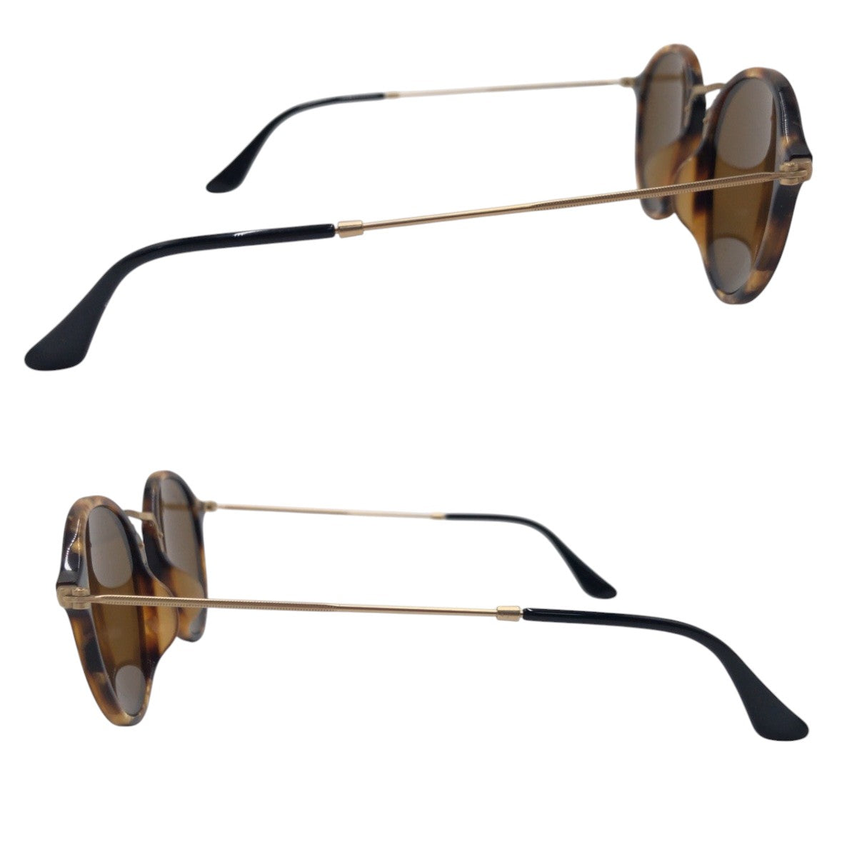 14150
Ray-Ban レイバン ラウンドフレックス ブラウン ゴールド メタル / プラスチック RB2447-F 1160 49◻︎21 145 3N サングラス ラウンド  メンズ