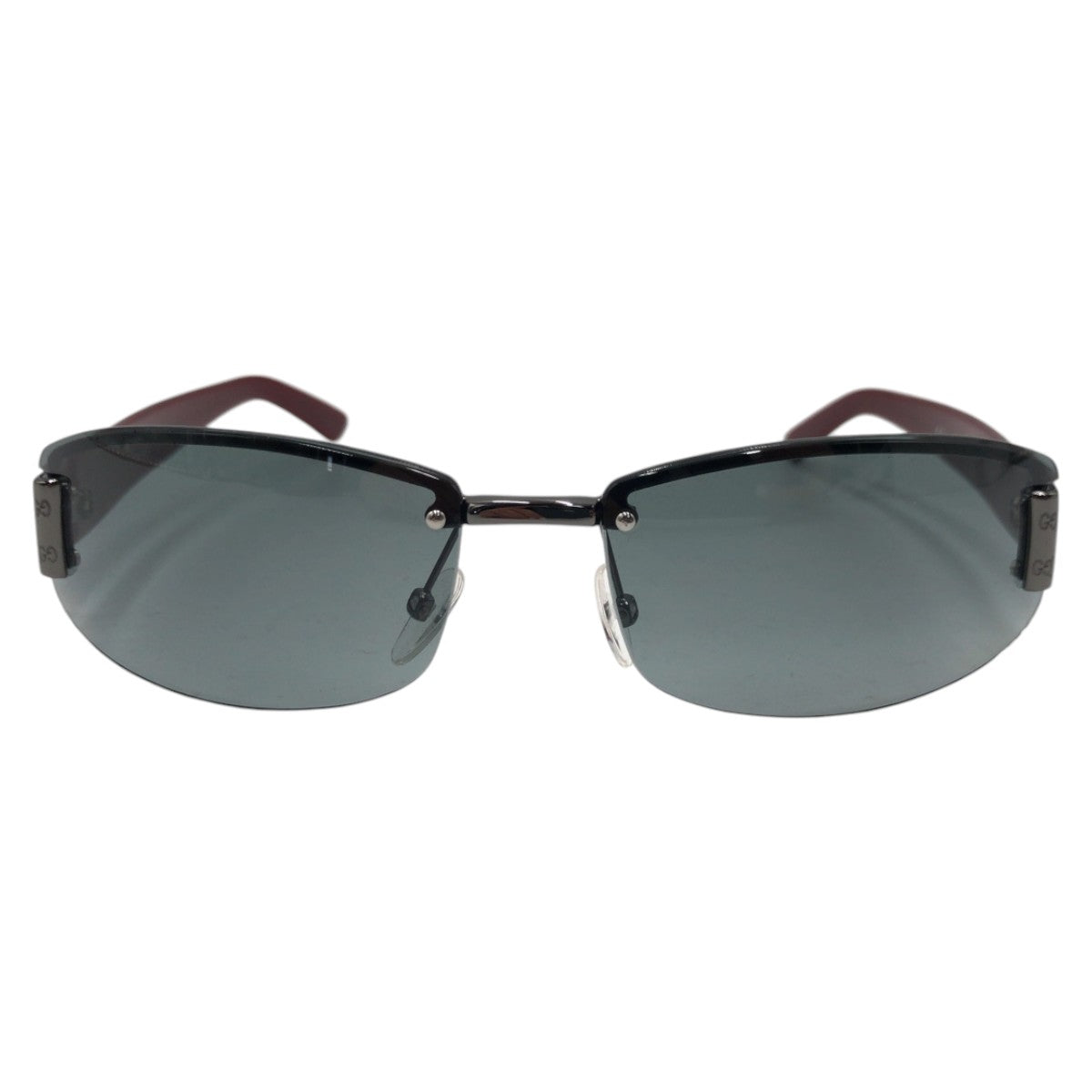 13593
GUCCI グッチ GG柄 ワインレッド ブラック 黒 シルバー プラスチック GG 1799/N/S RFYZR 60□15 125 サングラス スクエア  メンズ