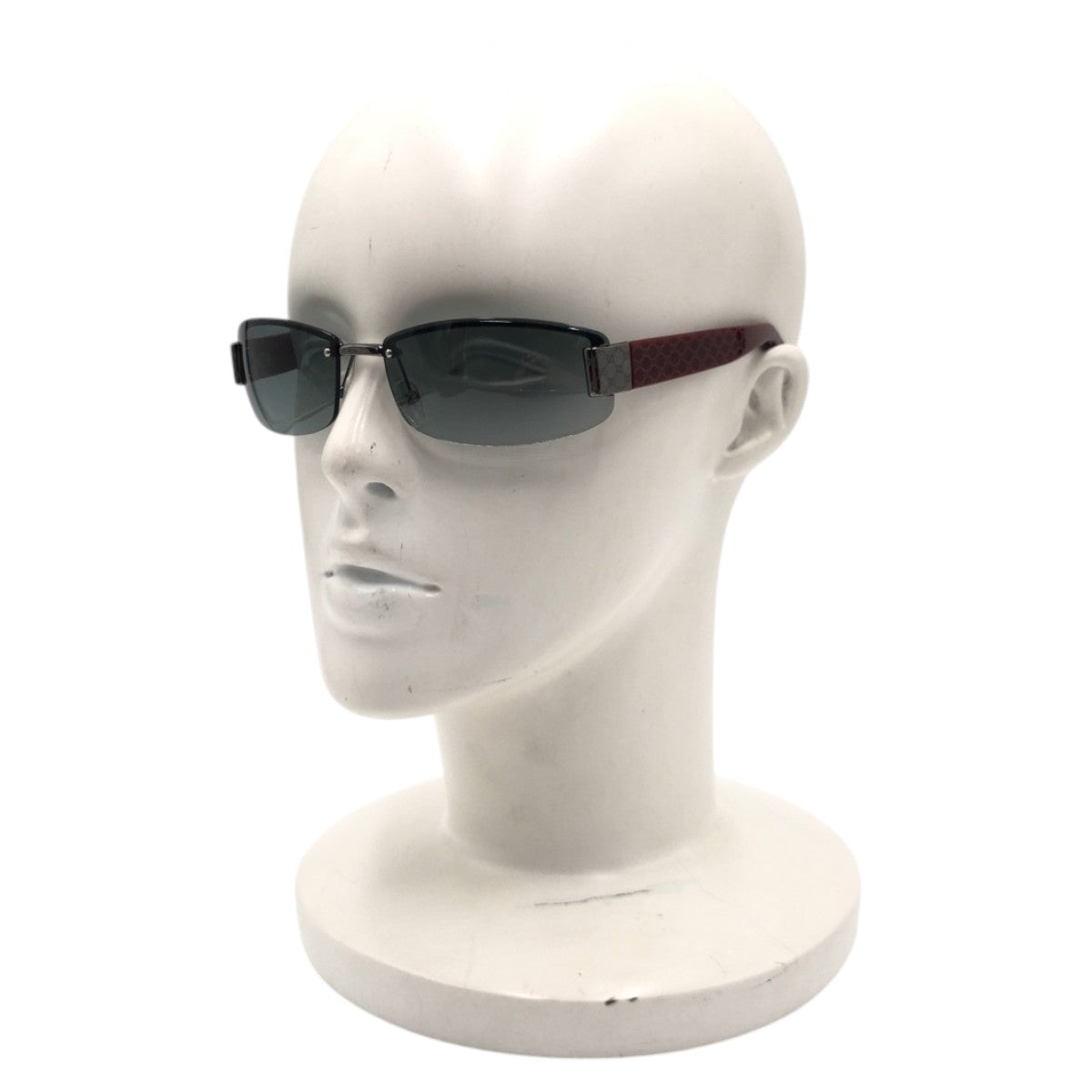 13593
GUCCI グッチ GG柄 ワインレッド ブラック 黒 シルバー プラスチック GG 1799/N/S RFYZR 60□15 125 サングラス スクエア  メンズ